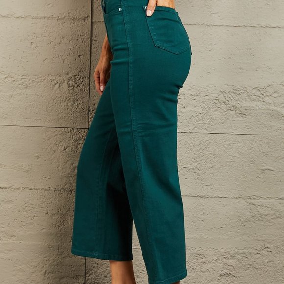 Judy Blue Tummy Control            Crop Wide Leg main image 1